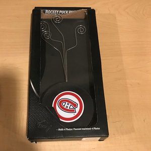 Montreal canadiens hockey puck 4 photo holder